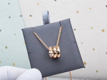 [Lumi Jewels]COLLIER SERPENTI OR ROSE DIAMANT