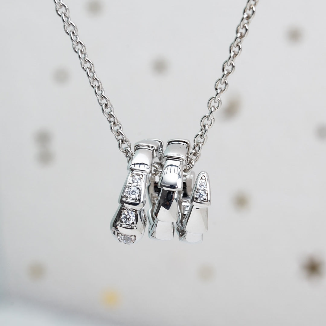 [Lumi Jewels]COLLIER SERPENTI ARGENT DIAMANT
