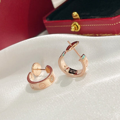 [Lumi Jewels]BOUCLES D'OREILLES LOVE 5,7 MM 2 DIAMANTS