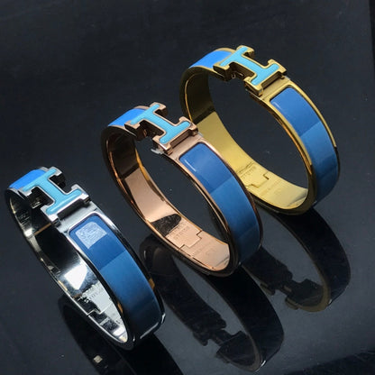 [Lumi Jewels]BRACELET H EN CÉRAMIQUE BLEU ARC-EN-CIEL