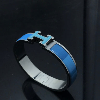 [Lumi Jewels]BRACELET H EN CÉRAMIQUE BLEU ARC-EN-CIEL