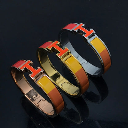 [Lumi Jewels]BRACELET H EN CÉRAMIQUE ORANGE ARC-EN-CIEL