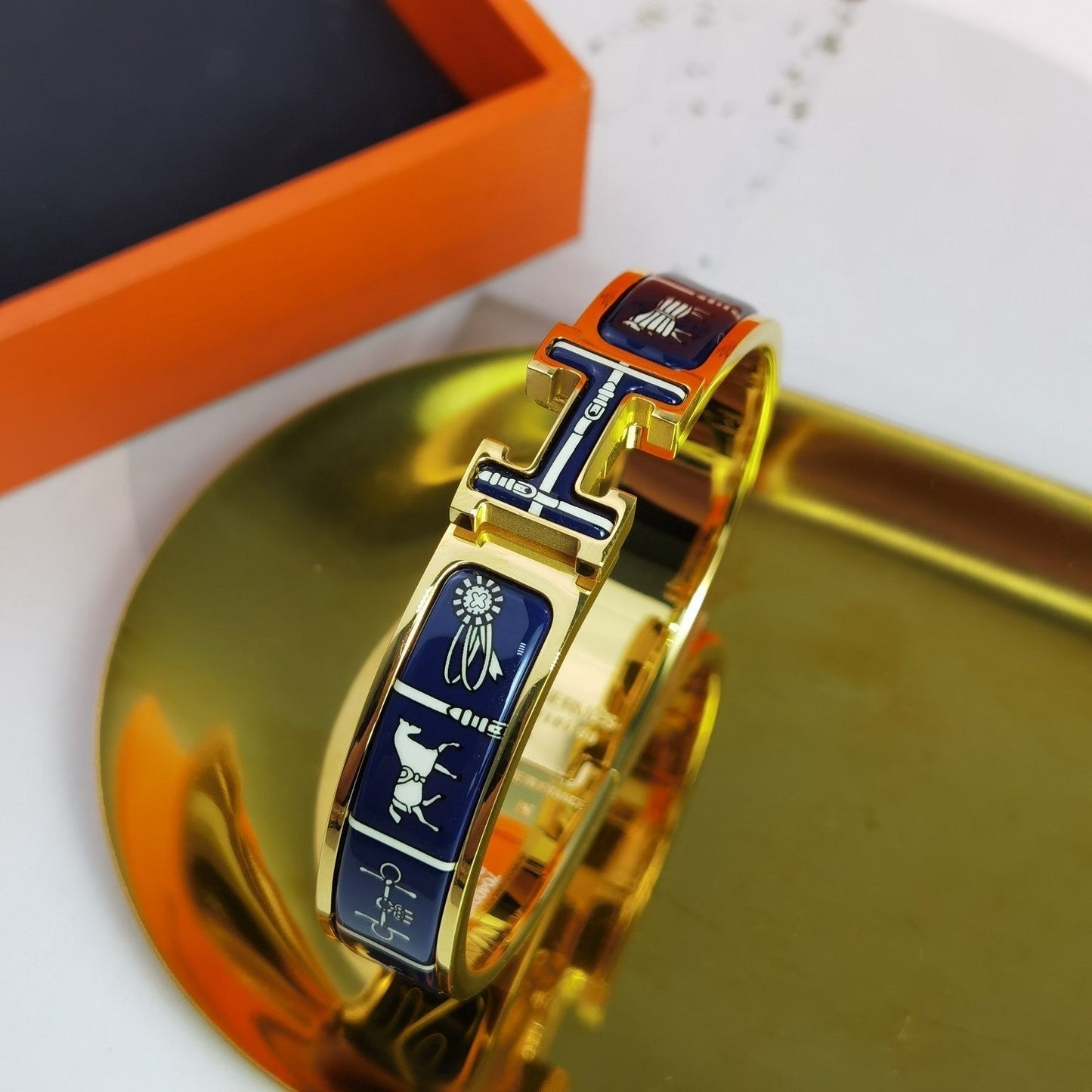 [Lumi Jewels]BRACELET BLEU FONCÉ À COUVERTURES H