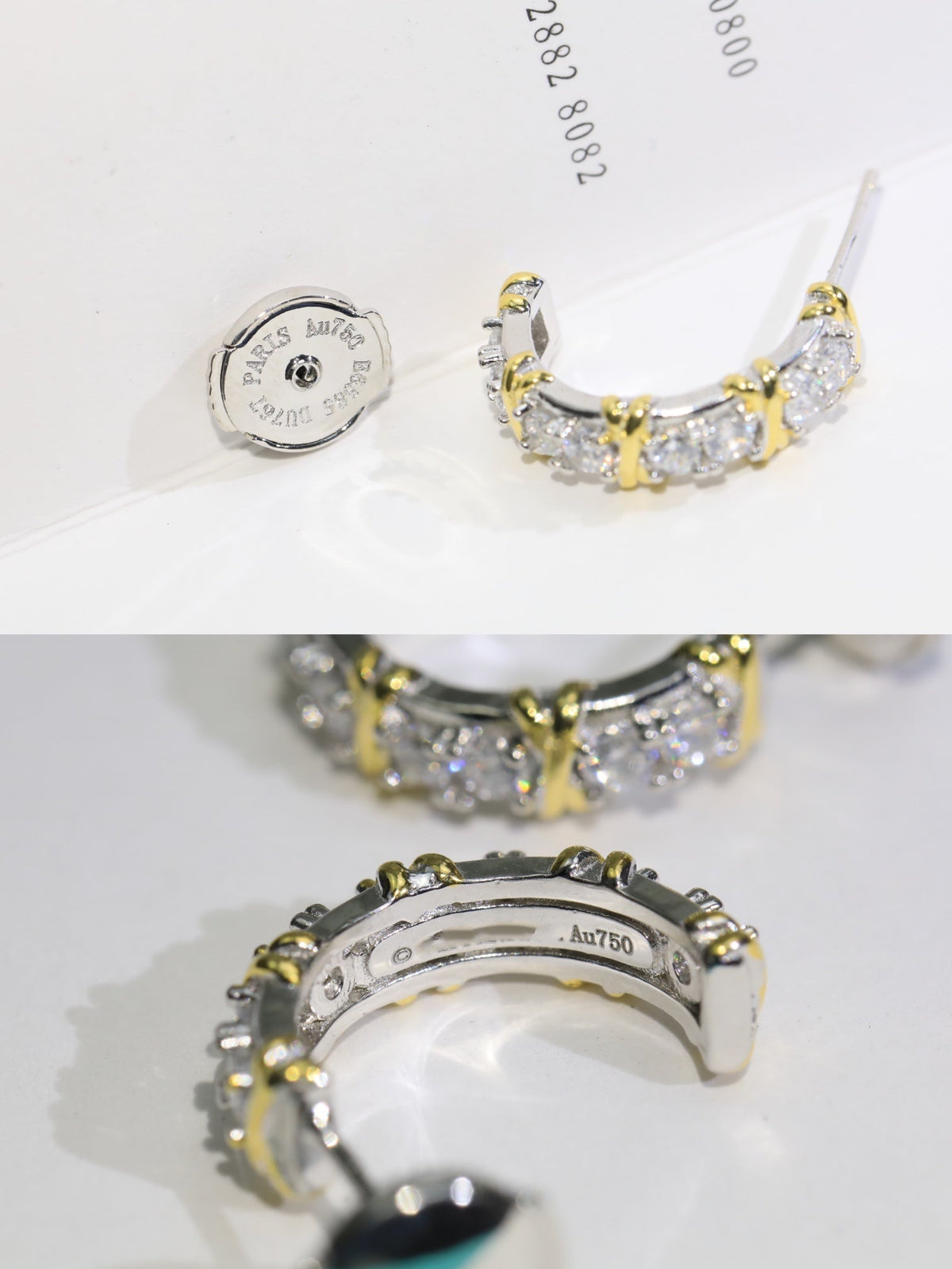 [Lumi Jewelry]TWENTY STONE HOOP GOLD EARRINGS