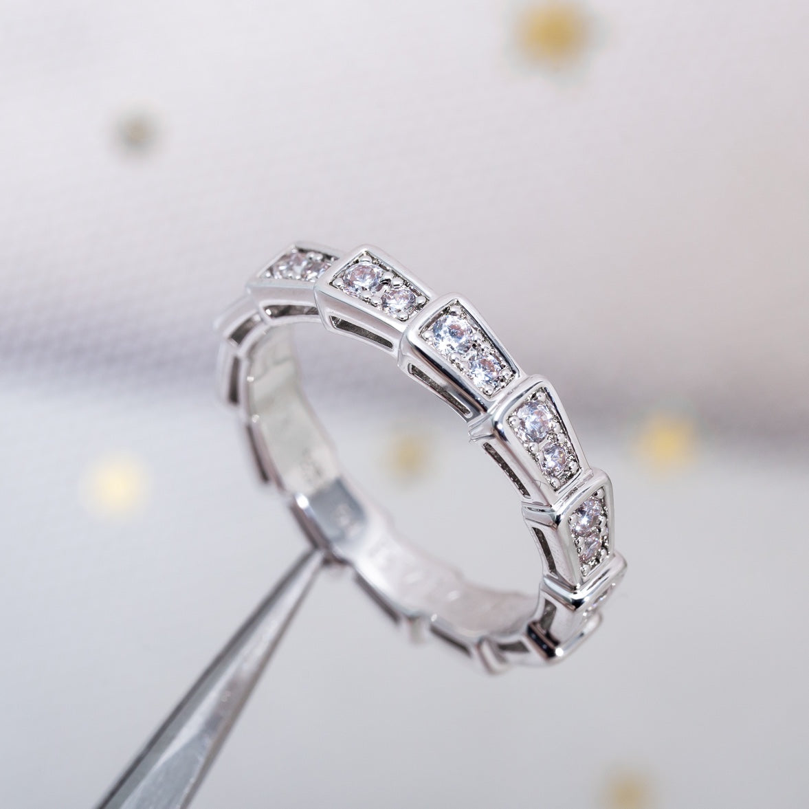 [Lumi Jewels]SERPENTI RING SILVER DIAMOND PAVED 3MM