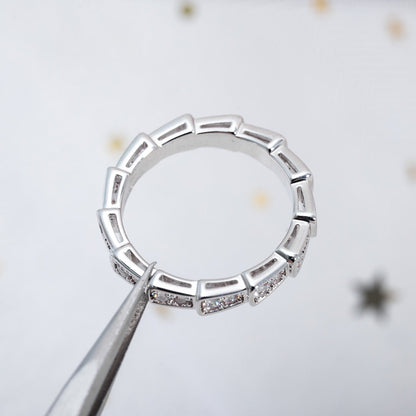 [Lumi Jewels]SERPENTI RING SILVER DIAMOND PAVED 3MM