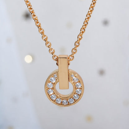 [Lumi Jewels]COLLIER GARI OR ROSE DIAMANT