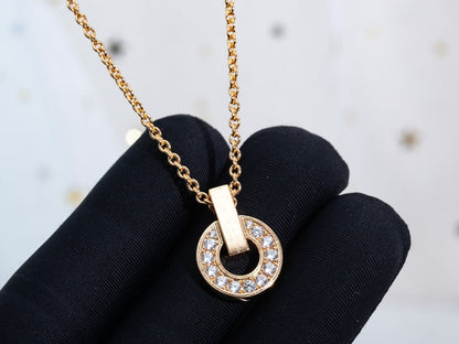 [Lumi Jewels]COLLIER GARI OR ROSE DIAMANT