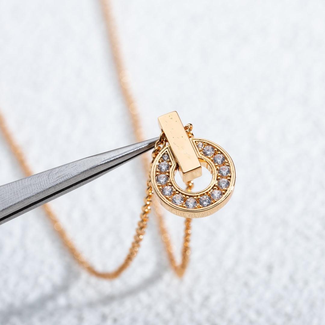 [Lumi Jewels]COLLIER GARI OR ROSE DIAMANT