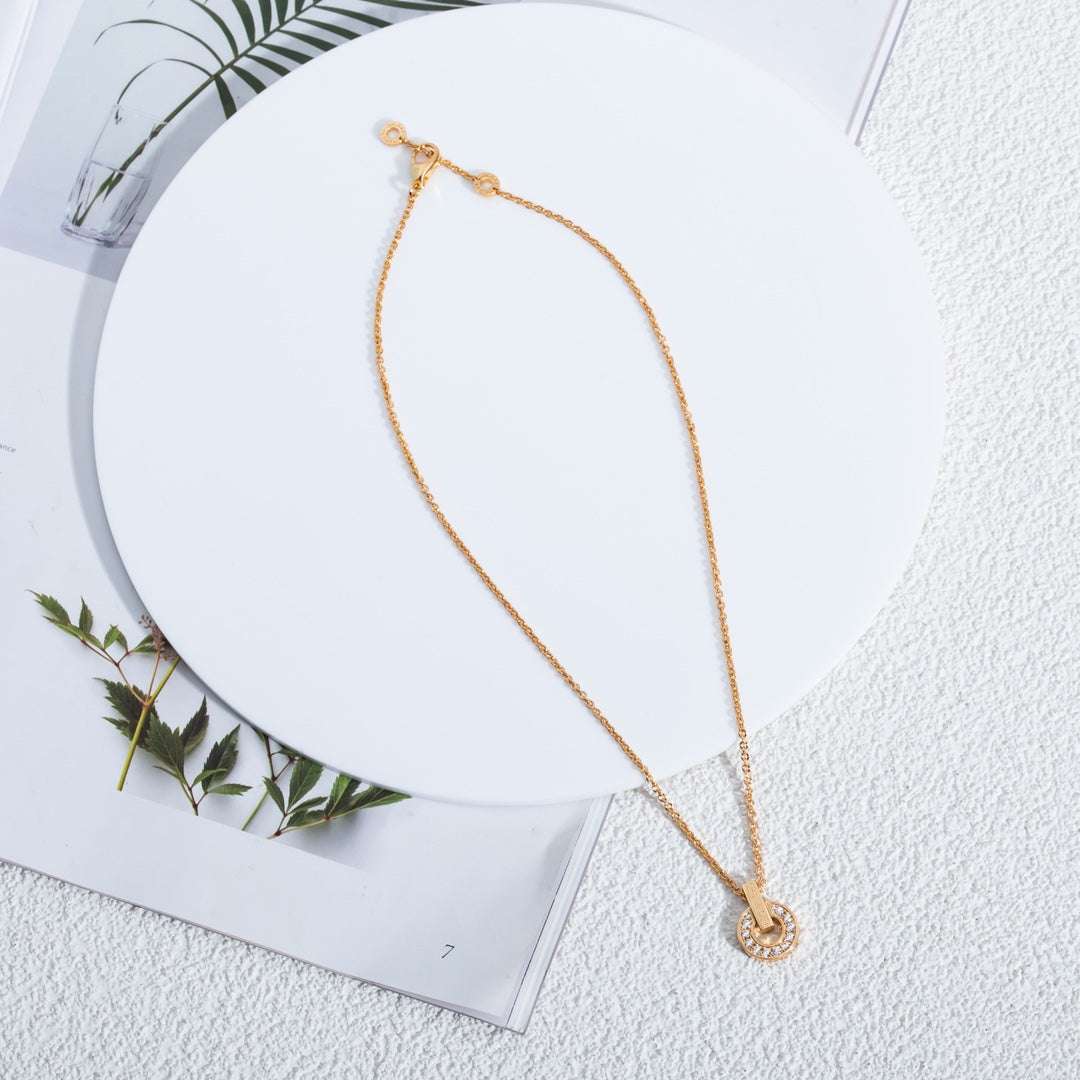 [Lumi Jewels]COLLIER GARI OR ROSE DIAMANT