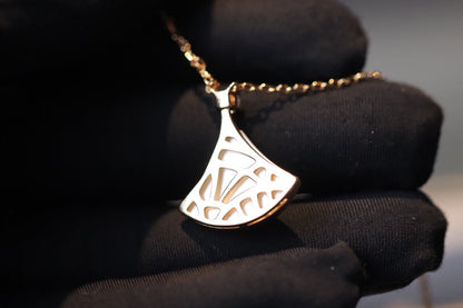 [Lumi Jewels]COLLIER RÊVE NACRE BLANCHE OR ROSE 1 DIAMANT