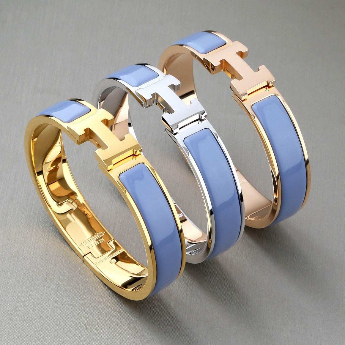 [Lumi Jewels]BRACELET H BLEU ROMANTIQUE 12 MM