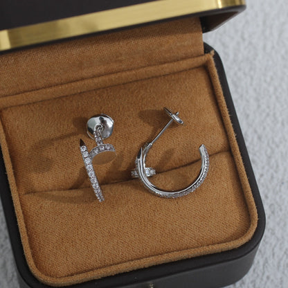 [Lumi Jewels]JUSTE EARRINGS 12.75MM SILVER DIAMOND