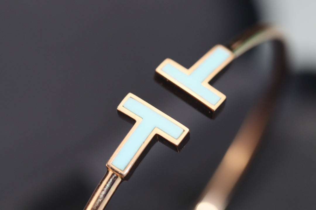 [Lumi Jewelry]T BRACELET 1.8MM TURQUOISE PINK GOLD
