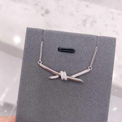 [Lumi Jewelry]KNOT NECKLACE DIAMONDS