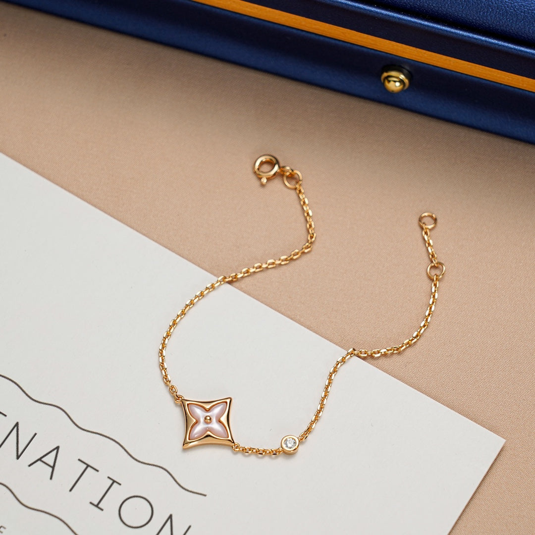 [Lumi Jewels]BRACELET ÉTOILE 1 DIAMANT OR ROSE