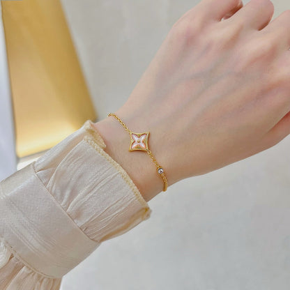 [Lumi Jewels]BRACELET ÉTOILE 1 DIAMANT OR ROSE