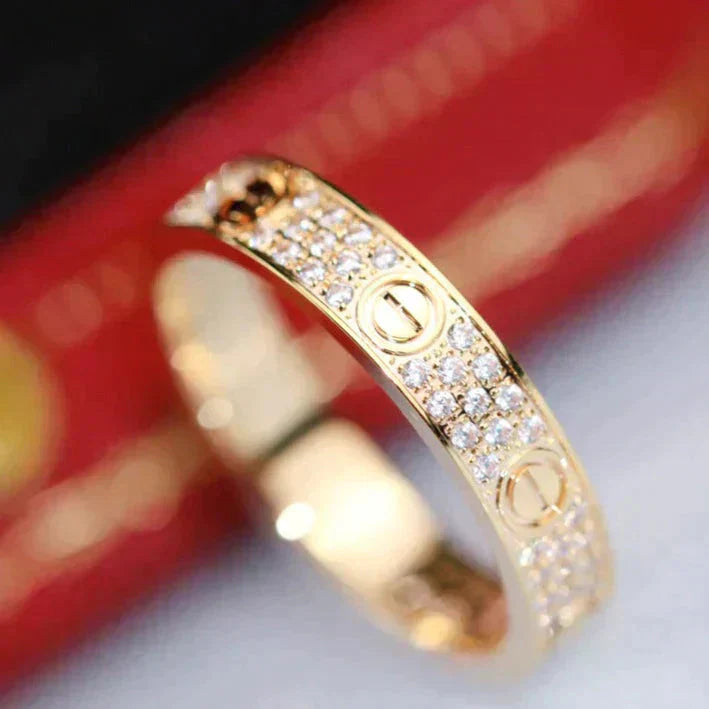 [Lumi Jewels]LOVE RING 3.6MM DIAMOND PAVED