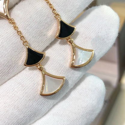 [Lumi Jewels]DREAM EARRINGS 3 MOTIFS ONYX MOP PINK GOLD