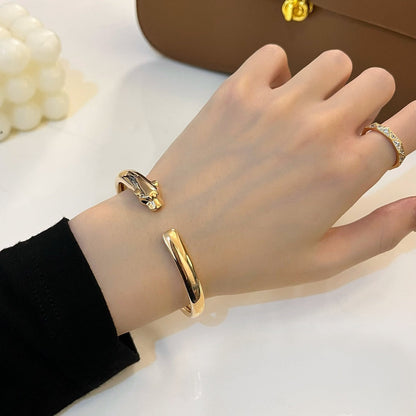 [Lumi Jewels]BRACELET OUVERT PANTHERE OR
