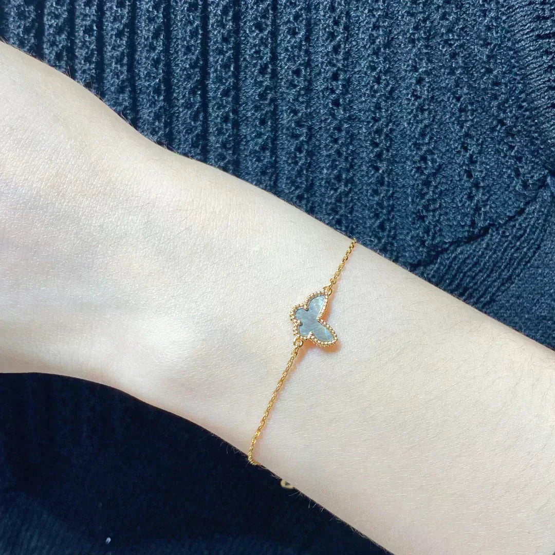 [Lumi Jewels]BRACELET PAPILLON EN NACRE NOIRE