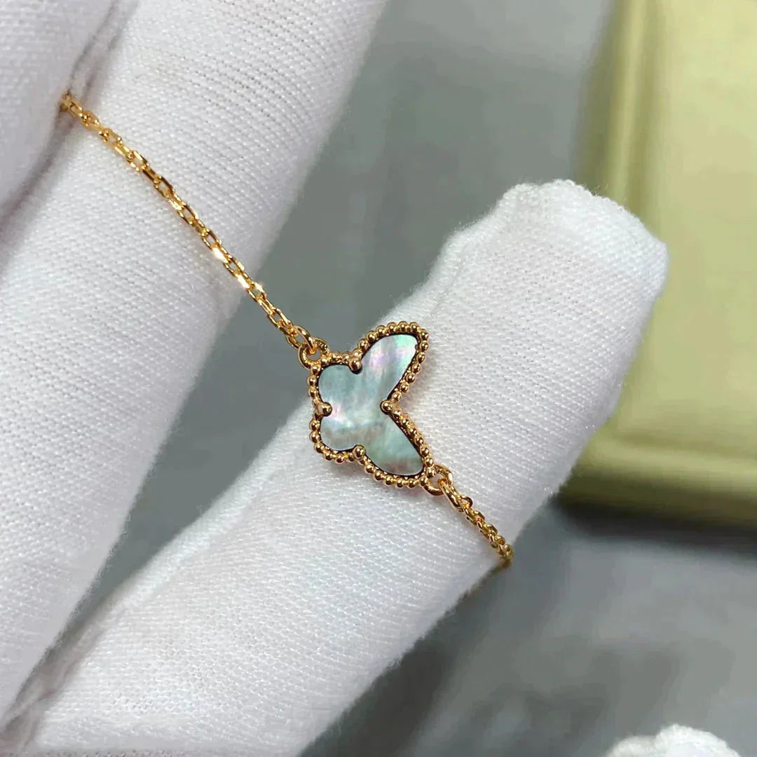 [Lumi Jewels]BRACELET PAPILLON EN NACRE NOIRE