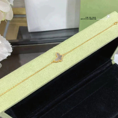 [Lumi Jewels]BRACELET PAPILLON EN NACRE NOIRE