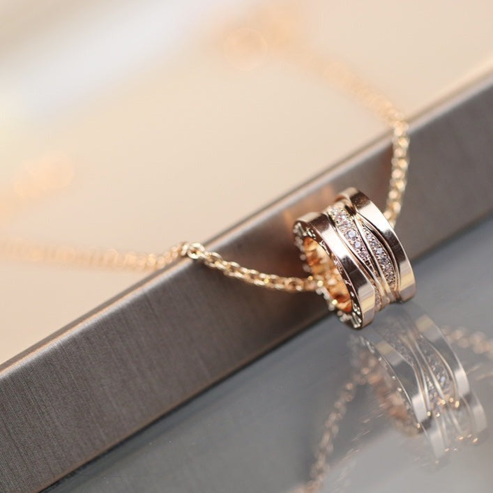 [Lumi Jewels]COLLIER DIAMANT ZÉRO 1 OR ROSE