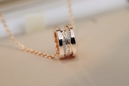 [Lumi Jewels]COLLIER DIAMANT ZÉRO 1 OR ROSE