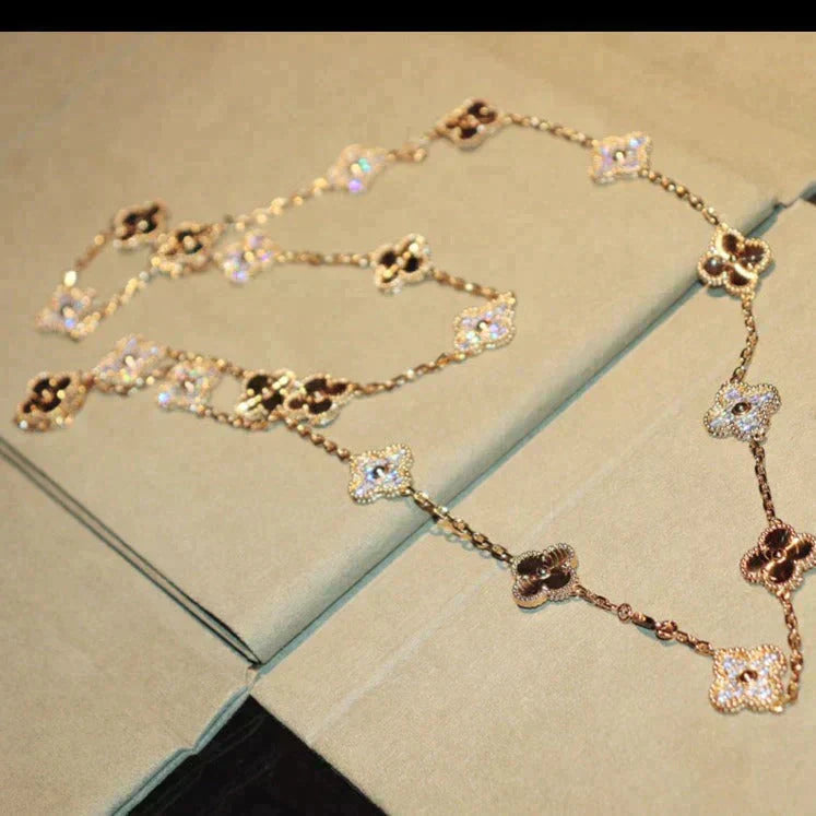 [Lumi Jewels]COLLIER DIAMANT LASER TRÈFLE 20 MOTIFS