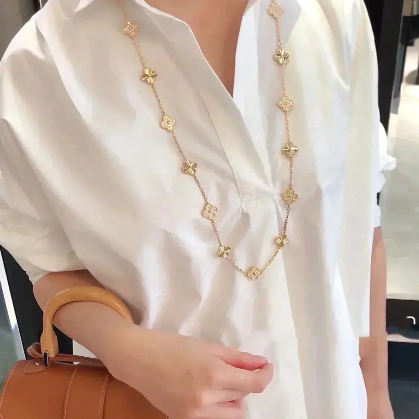 [Lumi Jewels]COLLIER DIAMANT LASER TRÈFLE 20 MOTIFS