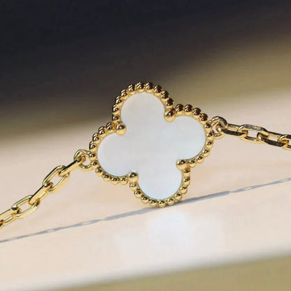 [Lumi Jewels]COLLIER TRÈFLE 20 MOTIFS NACRE BLANCHE