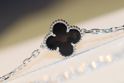 [Lumi Jewels]CLOVER 20 MOTIFS ONYX DIAMANT ARGENT