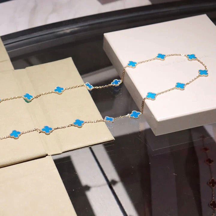 [Lumi Jewels]CLOVER 20 MOTIFS TURQUOISE DORÉ