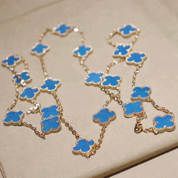 [Lumi Jewels]CLOVER 20 MOTIFS TURQUOISE DORÉ