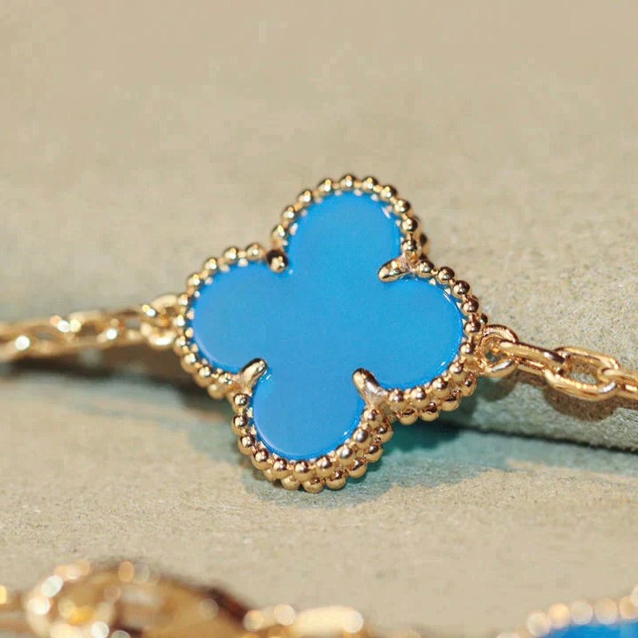 [Lumi Jewels]CLOVER 20 MOTIFS TURQUOISE DORÉ