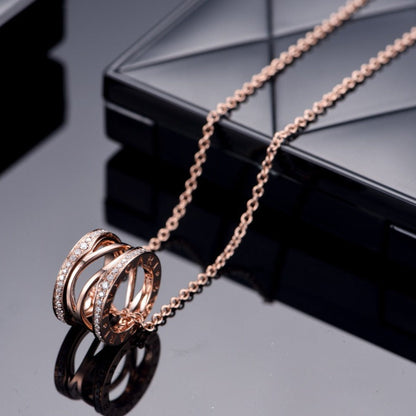 [Lumi Jewels] ZERO 1 COLLIER OUVERT EN OR ROSE ET DIAMANTS