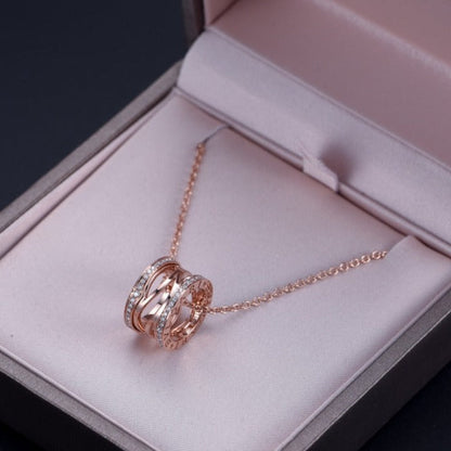 [Lumi Jewels] ZERO 1 COLLIER OUVERT EN OR ROSE ET DIAMANTS