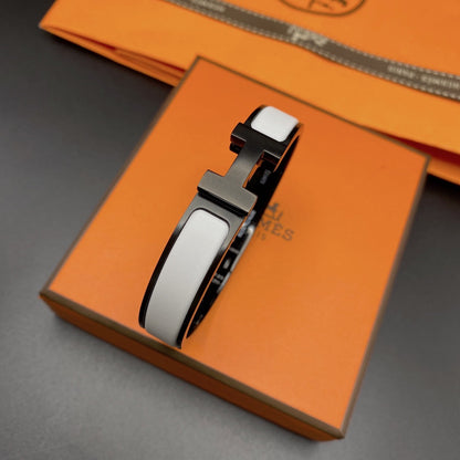 [Lumi Jewels]BRACELET H 12MM CÉRAMIQUE NOIR BLANC