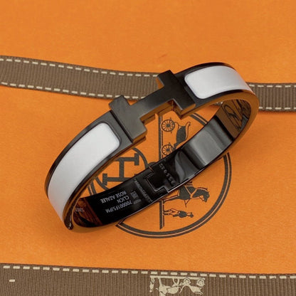 [Lumi Jewels]BRACELET H 12MM CÉRAMIQUE NOIR BLANC