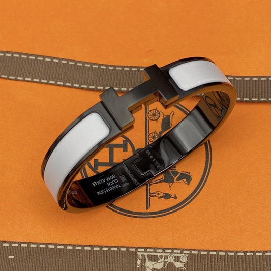 [Lumi Jewels]H BRACELET 12MM BLACK WHITE CERAMIC