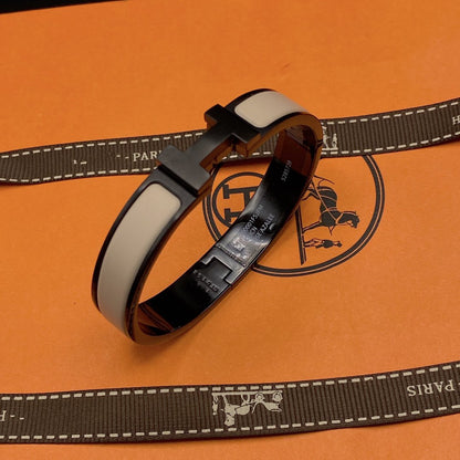 [Lumi Jewels]BRACELET H 12MM CÉRAMIQUE NOIR BEIGE