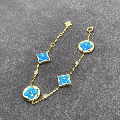 [Lumi Jewels]STAR AND SUN TURQUOISE 4 MOTIFS 3 DIAMONDS