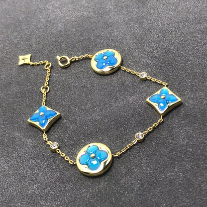 [Lumi Jewels]STAR AND SUN TURQUOISE 4 MOTIFS 3 DIAMONDS