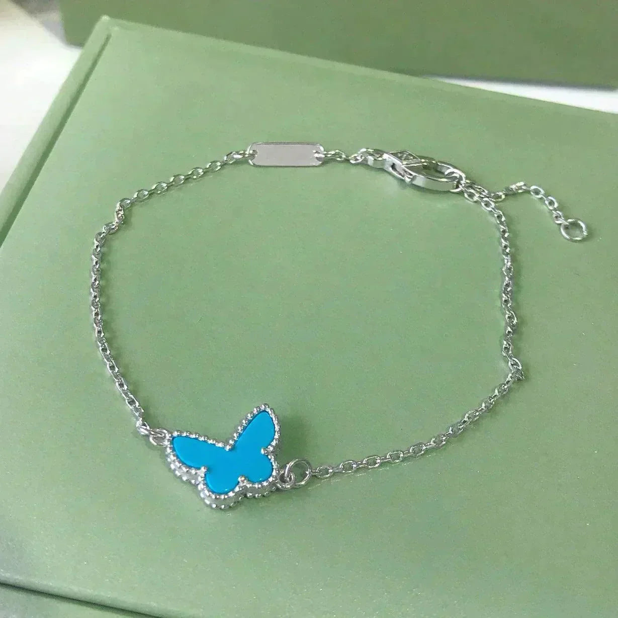 [Lumi Jewels]BRACELET PAPILLON TURQUOISE PAPILLON ARGENTÉ