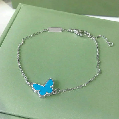 [Lumi Jewels]BRACELET PAPILLON TURQUOISE PAPILLON ARGENTÉ