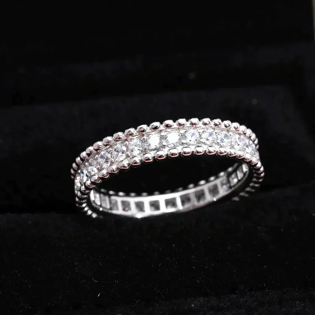 [Lumi Bijoux]BAGUE EN ARGENT PERLEE DIAMOND