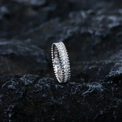 [Lumi Bijoux]BAGUE EN ARGENT PERLEE DIAMOND