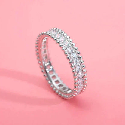 [Lumi Bijoux]BAGUE EN ARGENT PERLEE DIAMOND