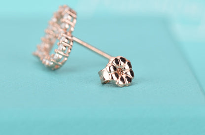 [Lumi Jewelry]OPEN HEART STUD DIAMOND EARRINGS